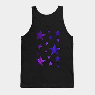 Blue Purple Ombre Galaxy Stars Tank Top